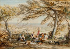 素朴なディナー 作： Samuel Palmer